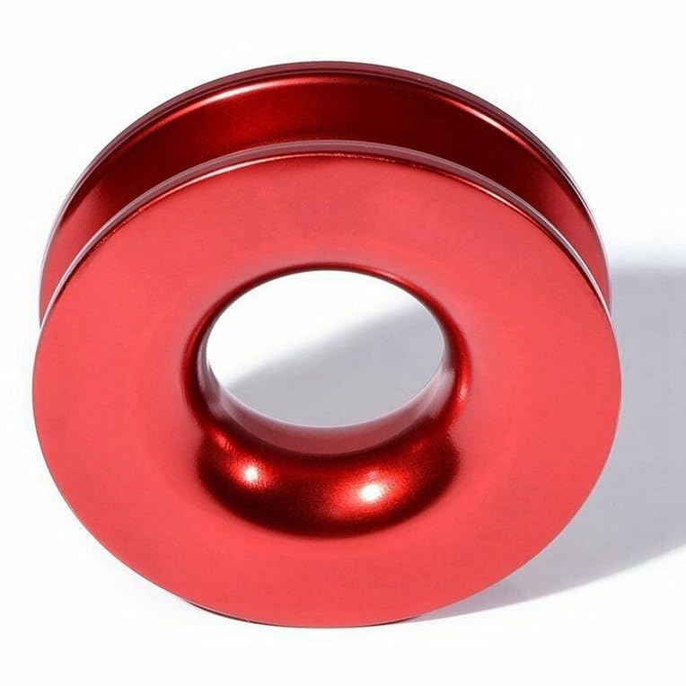 Czerwony Aluminiowy Pierścień Odzyskujący + Czarne Liny Z Szeklą Miękkiego Włókna Syntetycznego WLL 15000 Funtów Siła Zrywająca 38000 Solidna I Niezawodna
