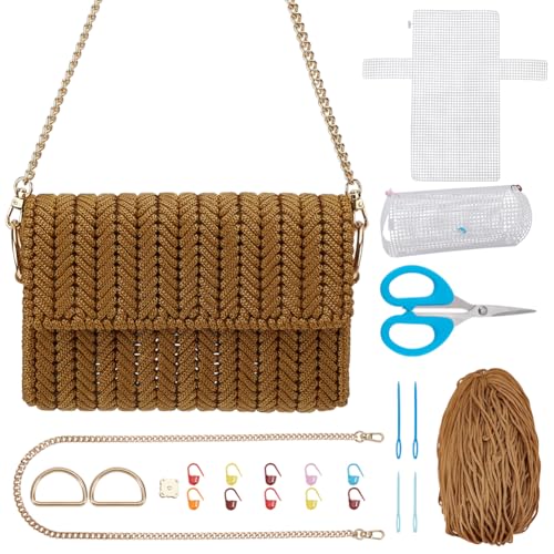 Bolsa de lona de malla de plástico para bordado y manualidades DIY con video tutorial FREEBLOSS 2