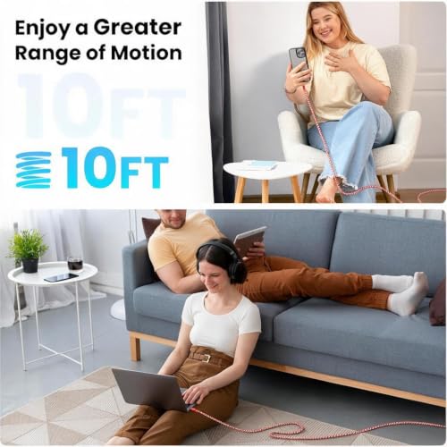 Image of KYEHD USB C Cable,3 Pack 10FT 60W Fast Charging USB C to USB C Cable, Durable Type C Charger Cable for iPhone 17 /16 /15 /iPad MacBook CarPlay and More