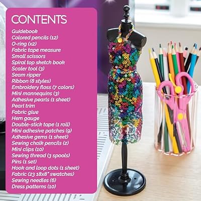MindWare Fashion Designer Kits Ages 8+ Run The Runway DIY Craft Kit for Girls - Creative Learning Activity for Kids - Design Dresses