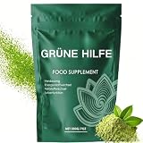 Grüne Entgiftungspulver, Grünes Superfood Pulver 200g,Pflanzenpulver mit Matcha, Reich an Ballaststoffen und Mikronährstoffen, Vegetarier