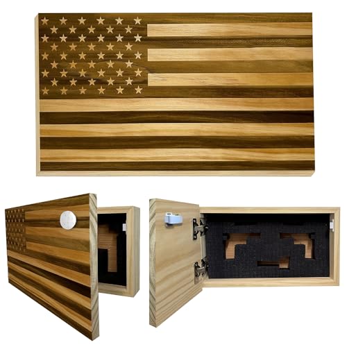 American Flag Hidden Gun Shelf by Bellewood Designs
