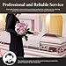Overnight Caskets Mother Funeral Metal Casket Pink with Pink Velvet Interior - Premium 18-Gauge Steel - Fully Appointed Casket - Coffin Featuring a Velvet Interior Lining w/Pillow & Throw Set