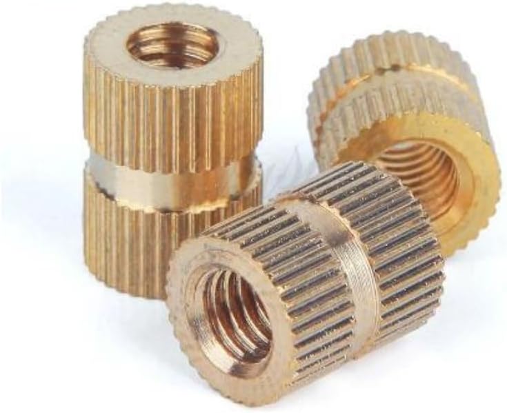 1000pcs M5 D : M5/ dk :7.8~8mm / L : 5mm Brass Insert Nut Injection Molding Brass Knurled Thread Inserts Nuts