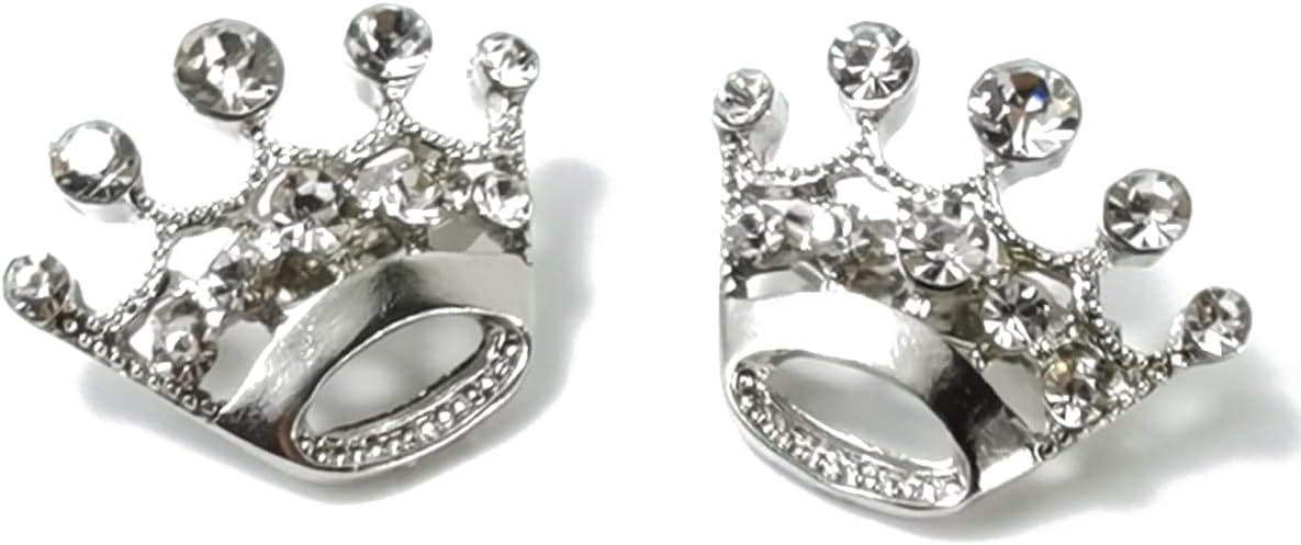 GXXMEI 24PCS Tiara Crown Brooch Pin Wedding Party Pageant Brooch (Silver) - Image 3