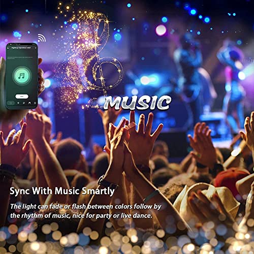 Udoosol Solar Spot Lights Outdoor,Compatible With Alexa,Color Changing Music Sync Solar Landscape Spotlights,Bluetooth App Control Solar Powered Wall Lights Waterproof Auto On House Tree Garden #TOP5