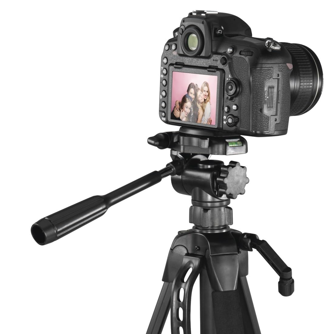 Hama Statyw do kamery Action 153 3D (lekki statyw fotograficzny z uchwytem na telefon komórkowy, tripod o wysokości 60-153 cm, trójnożny statyw z głowicą 3-drożną, statyw do lustrzanki, pasuje do