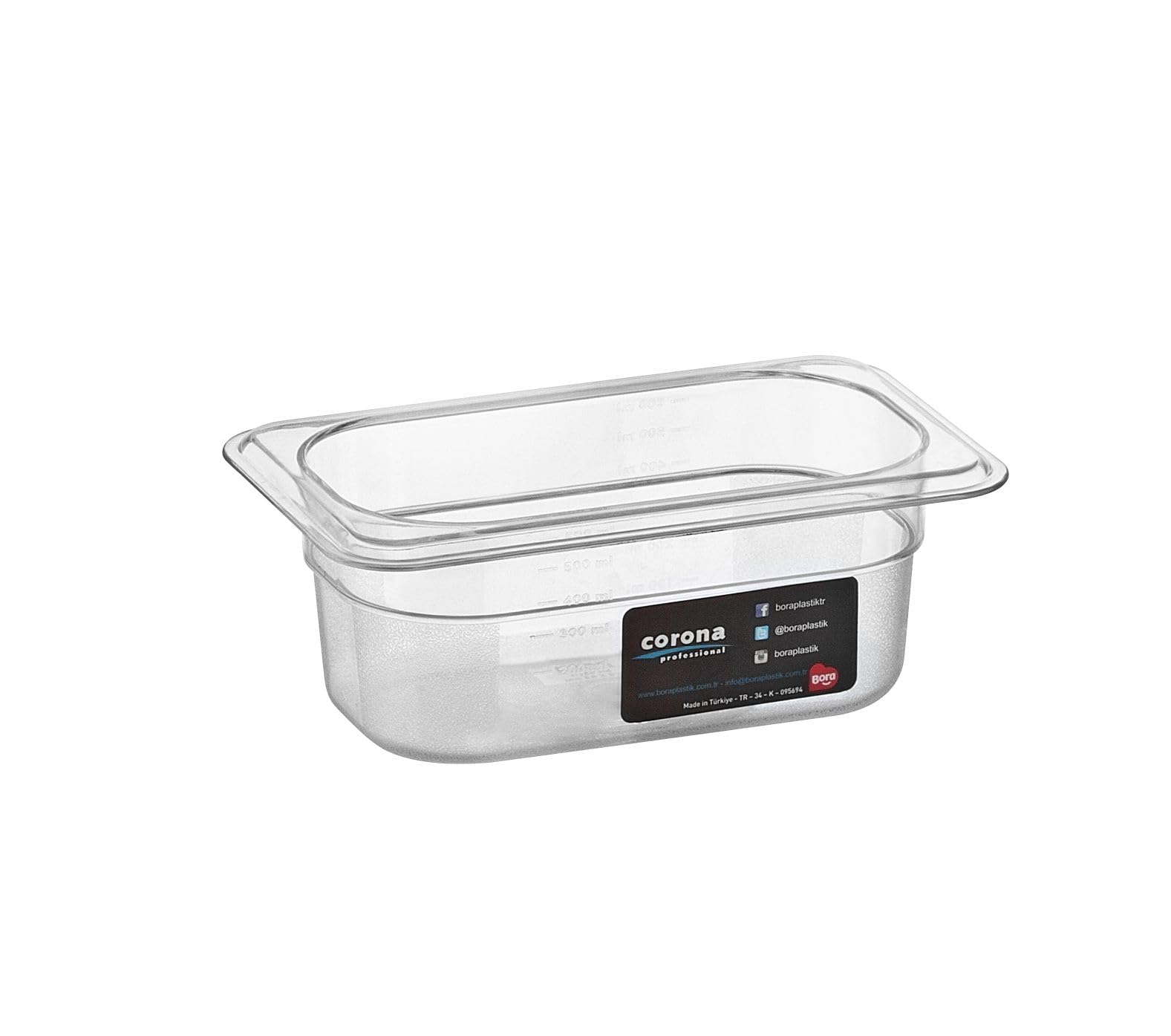 1/9 Dikdörtgen PC Gastronom Küvet Gövde 176x108x65