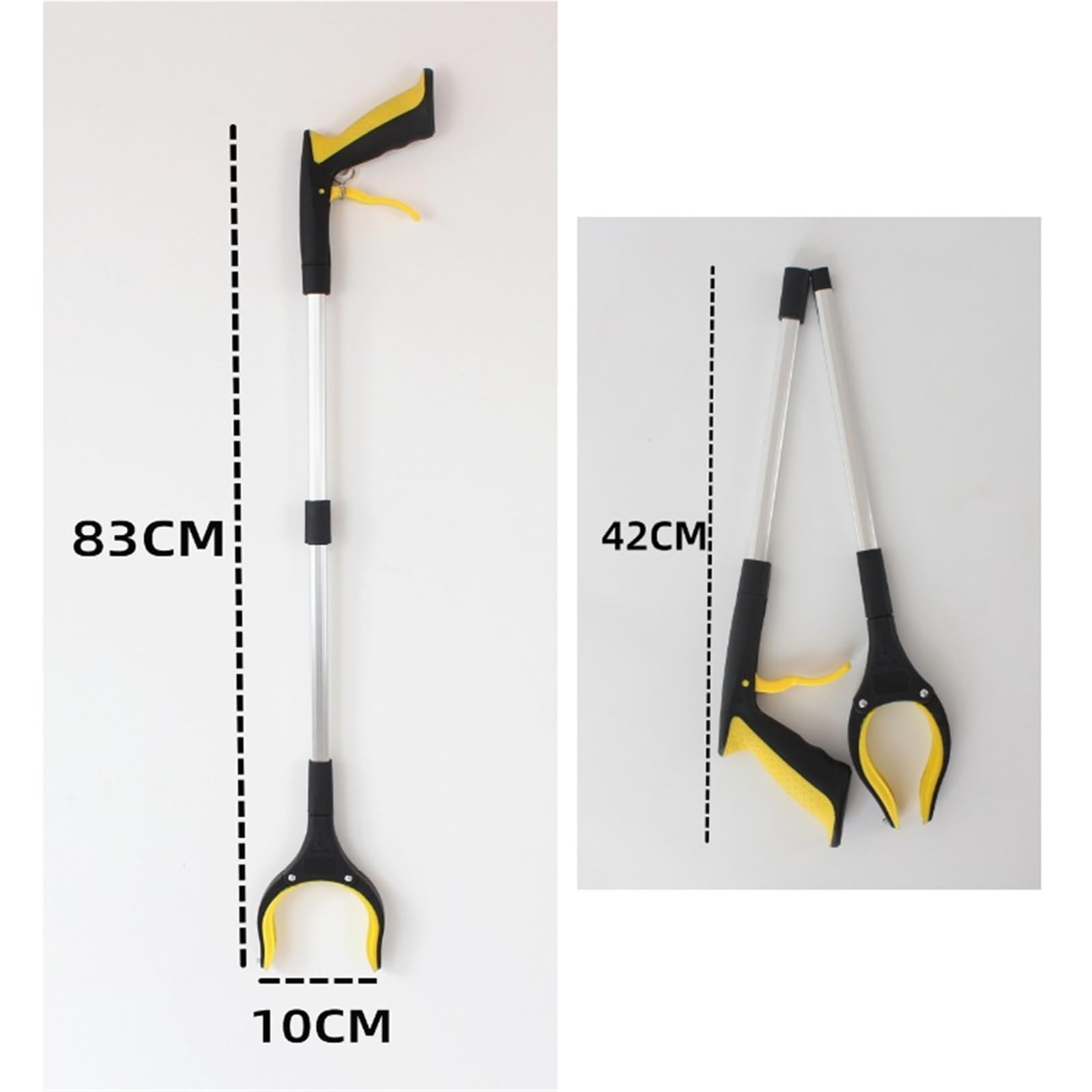 Greifer-Reacher-Tool Leichte, faltbare Greifer Griff Magnetische Spitze Armverlängerung Greifhilfen,Greifer(Rosso)