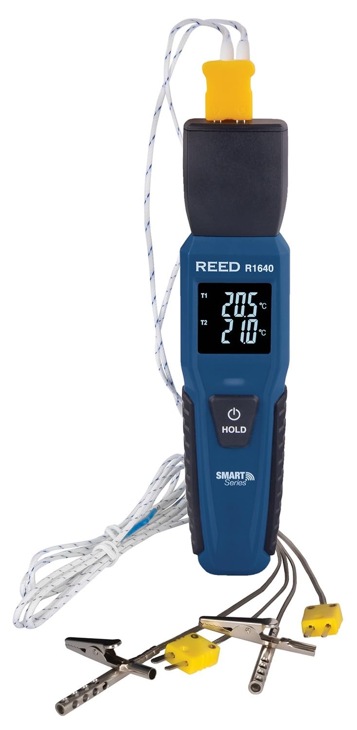 REED Instruments R1640-KIT3 Data Logging Smart Series Thermocouple Thermometer with 2 Oven/Freezer Thermocouple Probes
