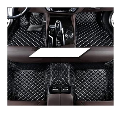 Alfombrillas De Coche Antisuciedad para Hyundai para Grandeur para Azera IG 2019-2022 De Cuero para Interior Alfombras y tapetes(Todo Negro)