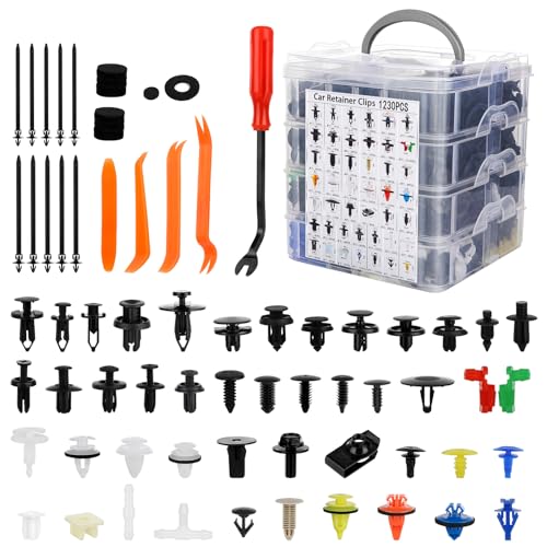RVXX2205 Air Tank May Detach - 2022-2023 Volvo VNL 9 1365Pcs Car Push Retainer Clips Body Clips Plastic Fasteners Kit Fender Rivet Clips 44 Most Popular Sizes Nylon Auto Push Pin Rivets Set for Toyota GM Ford Honda Acura Chrysler,red