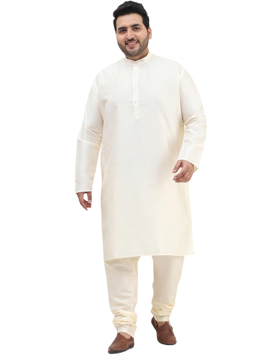 sojanya PLUS (Since 1958) Men's Dupion Silk Kurta and Churidaar Pyjama Set-picture-24
