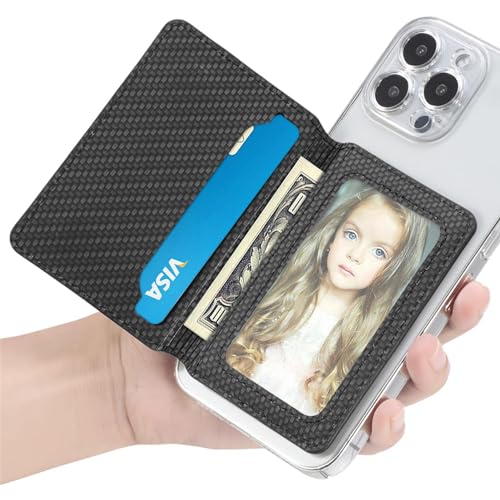 Photo de Étui de téléphone – Portefeuille de téléphone Multifonctionnel, Carte Collante Pratique | Autocollant adhésif pour Dos, Porte-Carte pour Smartphones, Porte-Carte de crédit, téléphone arrière,