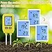 Gslxheal 4 in 1 NPK Soil Tester Digital, LCD Soil Fertility Meter for Nitrogen Phosphorus Potassium & Temperature Measurement, High Accuracy Soil Analyzer