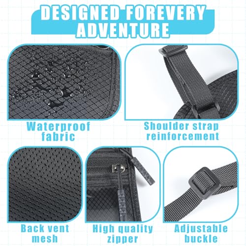 Image of Dunzoom 3 Pack Neck Wallet Rfid Blocking Passport Holder for Travel 9.06 x 5.91 Waterproof and Slim Travel Pouch with Adjustable Neck Strap for Men Women to Secure Cash and Credit Cards