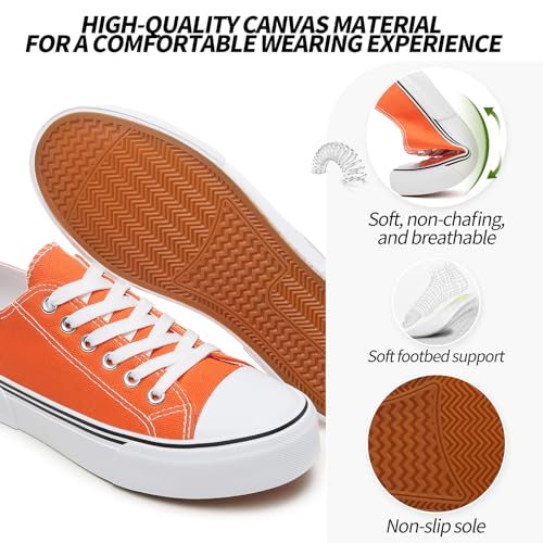 Adokoo Canvas Tennis Shoes for Women Low Top Casual White Black Sneakers for Women Lace Up Fashion Comfortable Walking Shoes2