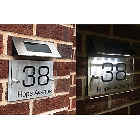 Personalised Solar Light House Number Sign Cover