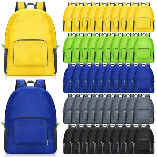 Image of Eccliy 50 Pack Backpacks in Bulk 17 Inches Back Pack Basic Backpack for adult Lightweight Outdoor Travel Bookbags (5 Classic Color)