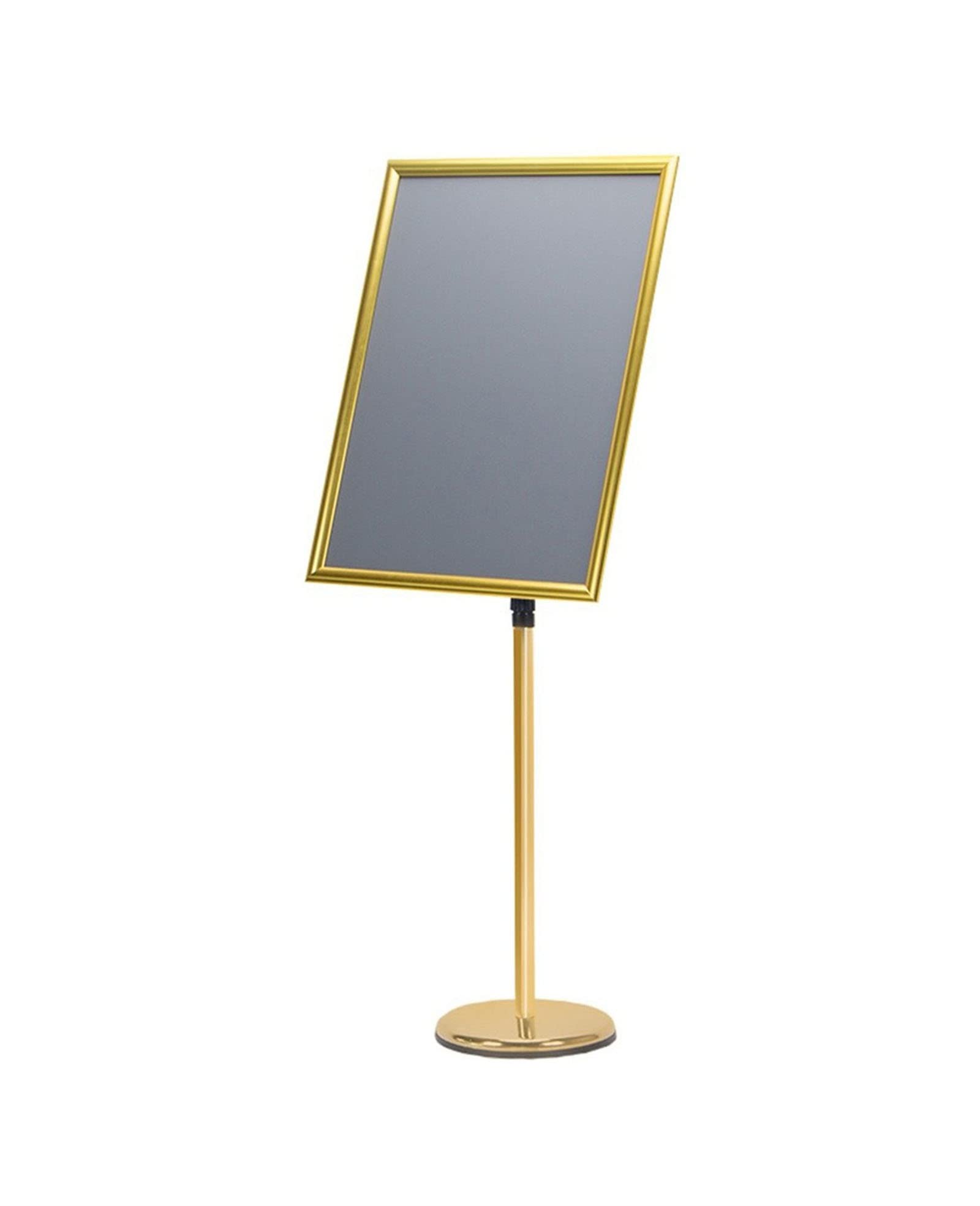 Soporte de pie para Carteles Estilo Espiral A2, Soporte para pósteres, Pedestal Ajustable de 17 x 23,5 Pulgadas, visualización Vertical y Horizontal, Aluminio,Gold