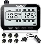 RV Tire Pressure Monitoring System, RV TPMS, 6 Sensors, 7 Alert Modes, 14 Days Battery Life, 80ft Sensing Distance, Large Screen, for RV, Trailer, Coach, Motor Home, Fifth Wheel, (0-188psi) (-4~ 185℉)