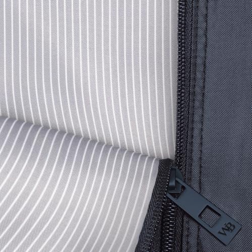 WallyBags 60\" Premium Carry-On Tri-Fold Travel Garment Bag with White MRS. Embroidery, Perfect for Dresses and Longer Clothes