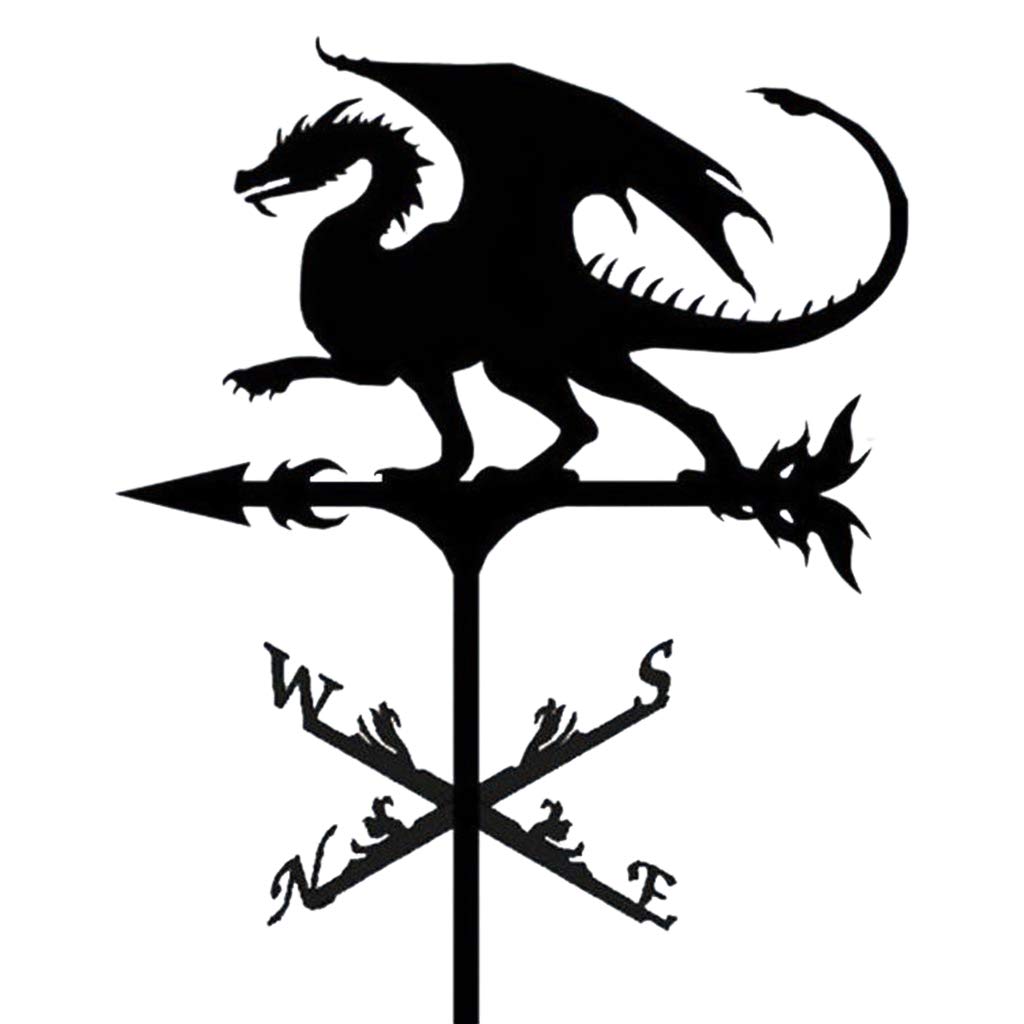 Metal Weathervane Weather Vane Outdoor Farm Barn Scene 20inch Tall Dragon
