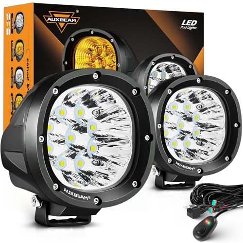 Auxbeam P4 4-Inch 90W LED Offroad Lights – Spot Beam, Pair