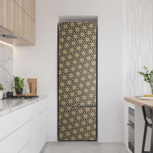 Pegatinas de nevera impermeables y resistentes a rayones con elegante patrón floral 3