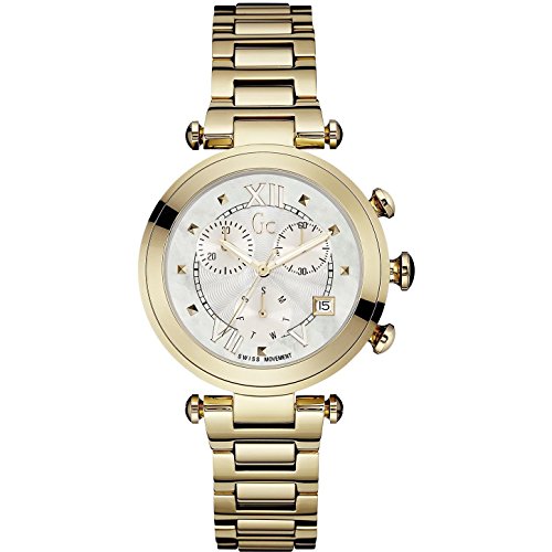 Guess Collection Lady Chic Femme Bracelet & Boitier Acier Inoxydable Plaqué Or Quartz Montre Y05008M1