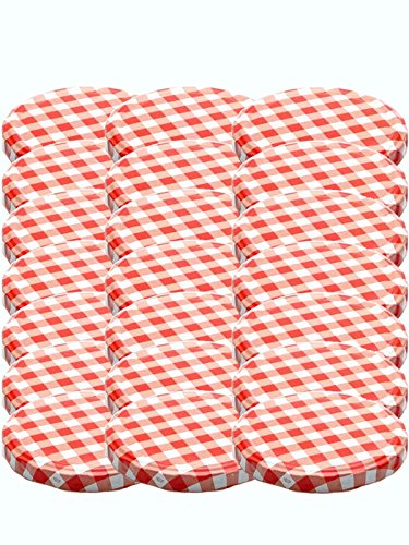 Nutley's Lot De 100 Couvercles Pour Pots à Confiture Vichy Rouge 58 Mm