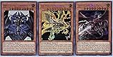 Yugioh All 3 Egyptian God Cards with a Bonus CMB Dice