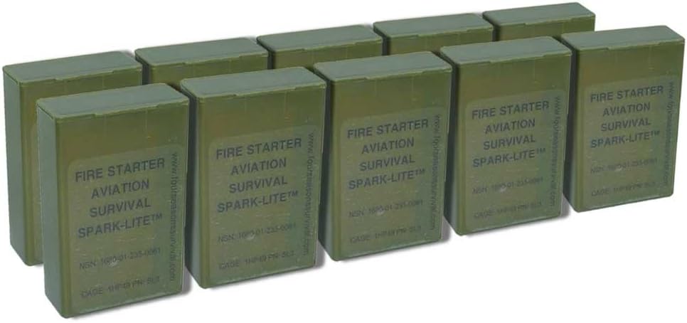 Spark-Lite Aviation/Military Firestarter 10 Pack