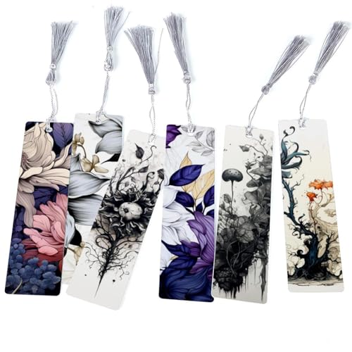 Marque-pages tendance à pompons pour ne plus perdre votre page - Motif fleurs relaxant