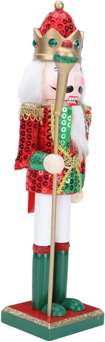 Wooden Nutcracker Figurine Christmas Nutcracker Decorations Soldier Puppet Christmas Shelf Decor Collectible Holiday Ornament