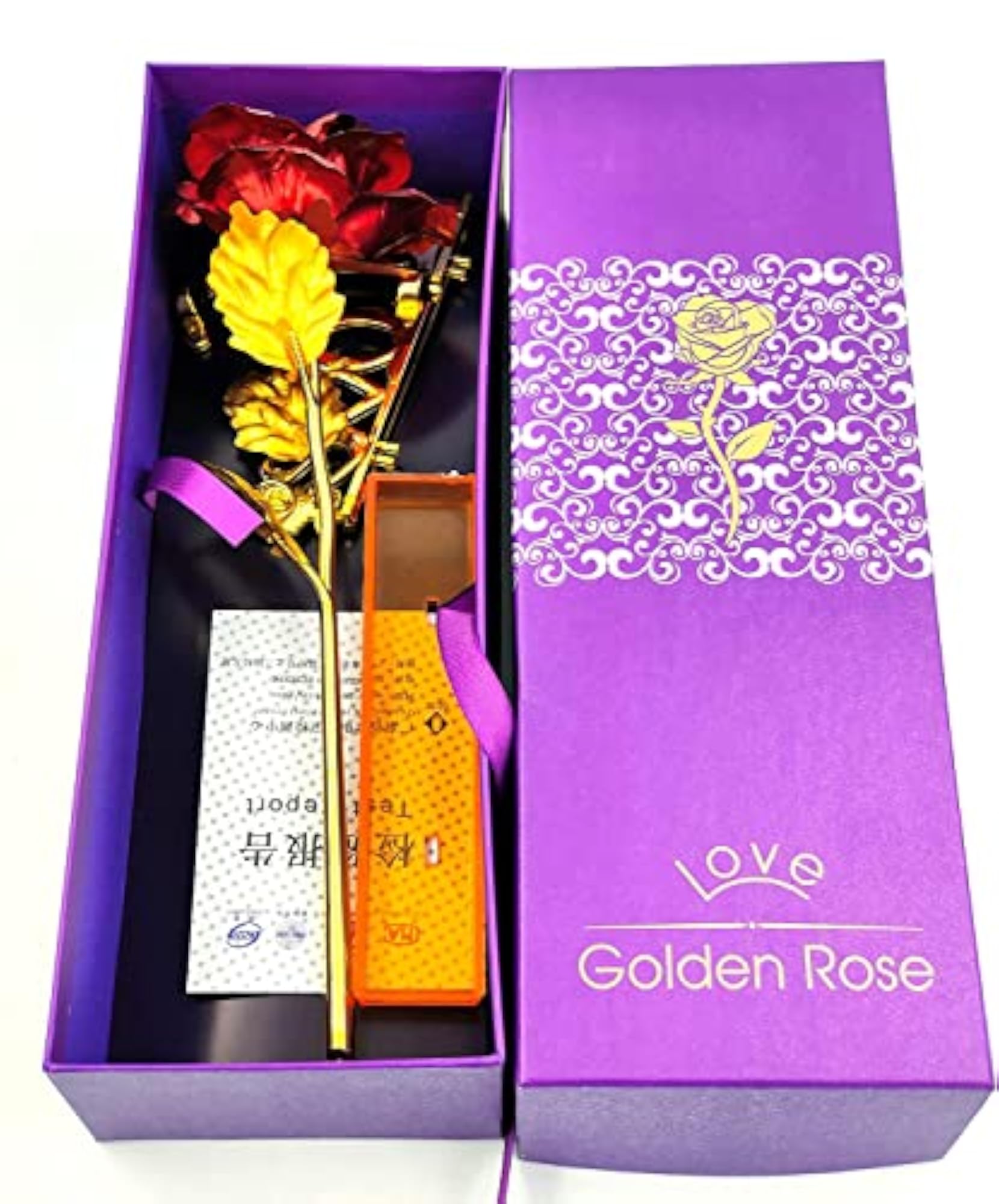 Heart Shape Gift Box with Teddy & Red Rose