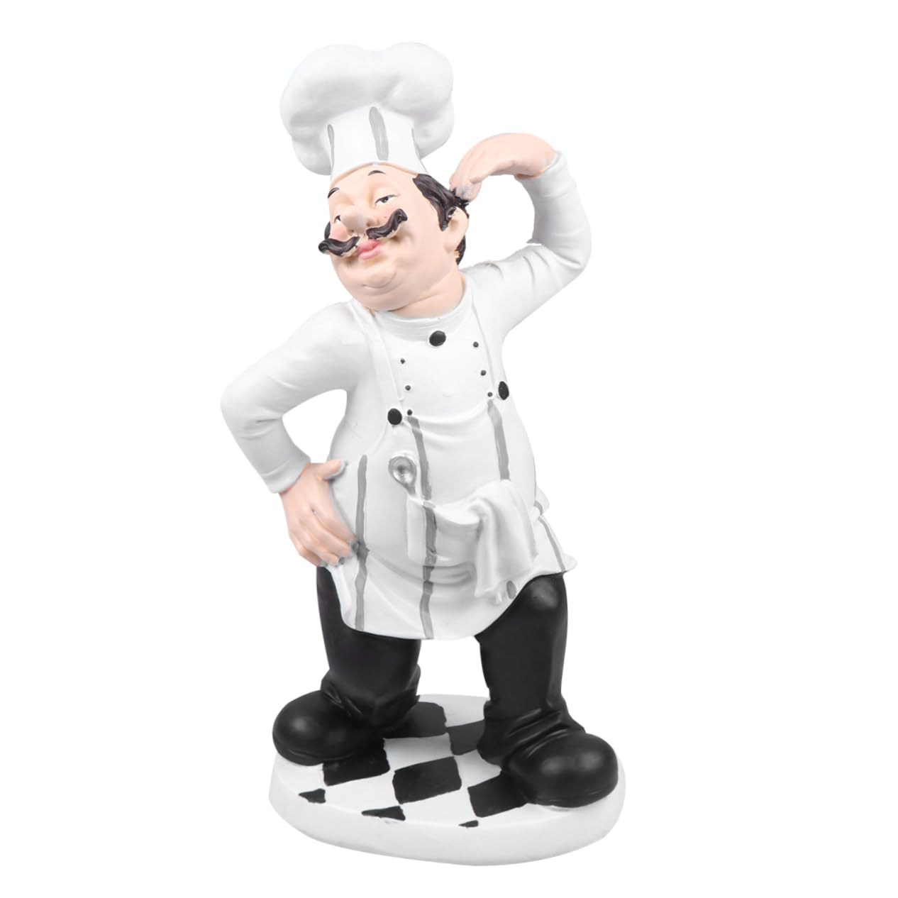 VALICLUD Statua Dello Chef in Resina Decorativa Ornamento Da Chef Per Cucina Stabile Per Casa Bar e Ristorante Decorazione Divertente Per Tavolo