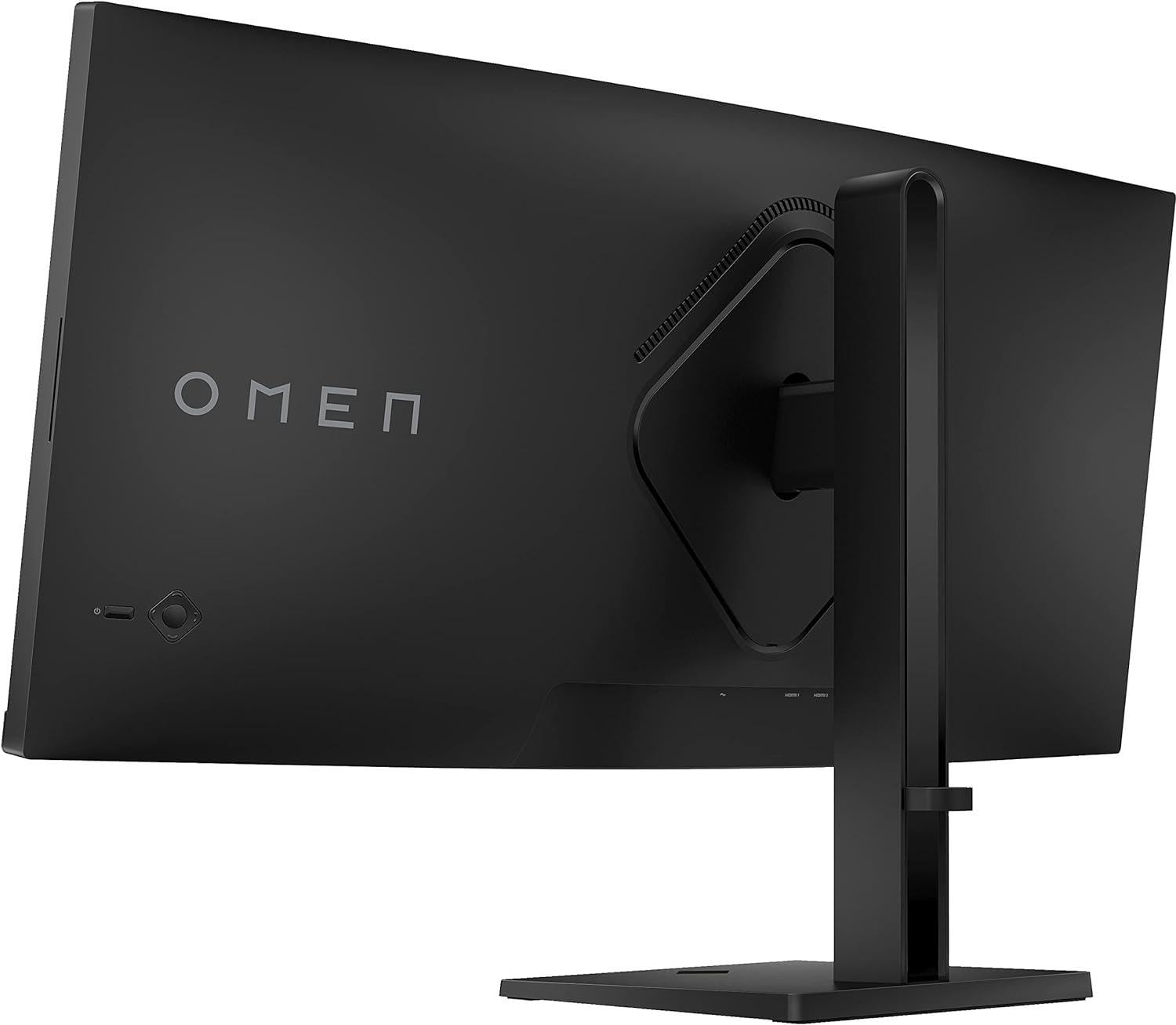 HP OMEN 34c Gaming Monitor, Schermo Curvo da 34 pollici, Pannello VA 21:9 WQHD 165Hz, 1 ms, DisplayHDR 400, Antiriflesso, 400 nits, AMD FreeSync, DisplayPort, HDMI, Audio, VESA, Nero