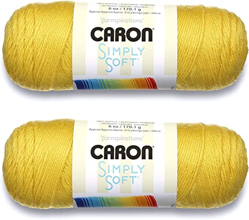 Image of Bulk Buy: Caron Simply Soft Yarn Solids (2-pack) (Lemonade)