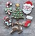 LILIAO Christmas Cookie Cutter Set - 6 Piece - Christmas Tree with Star, Santa Face, Gingerbread Man, Reindeer, Candy Cane with Bow and Stocking Biscuit Fondant Sandwich Cutters - Stainless Steel