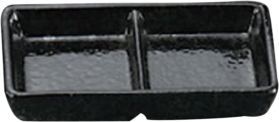 山下工芸(Yamashita kogei) Yamasita Craft 11582850 Black Indigo Dyed Sasa, Two-Cut Condiment Dish, 3.0 x 4.7 x 1.0 inches (7.5 x 12 x 2.6 cm)
