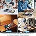 ZealSound Triple Wireless Charger,Charging Pad,Ultra Slim Fast 3x10W Charger Station for Multiple 3 Devices New Airpods Samsung Earbuds Mat Dock W/AC Adapter for All Wireless Charging Phones