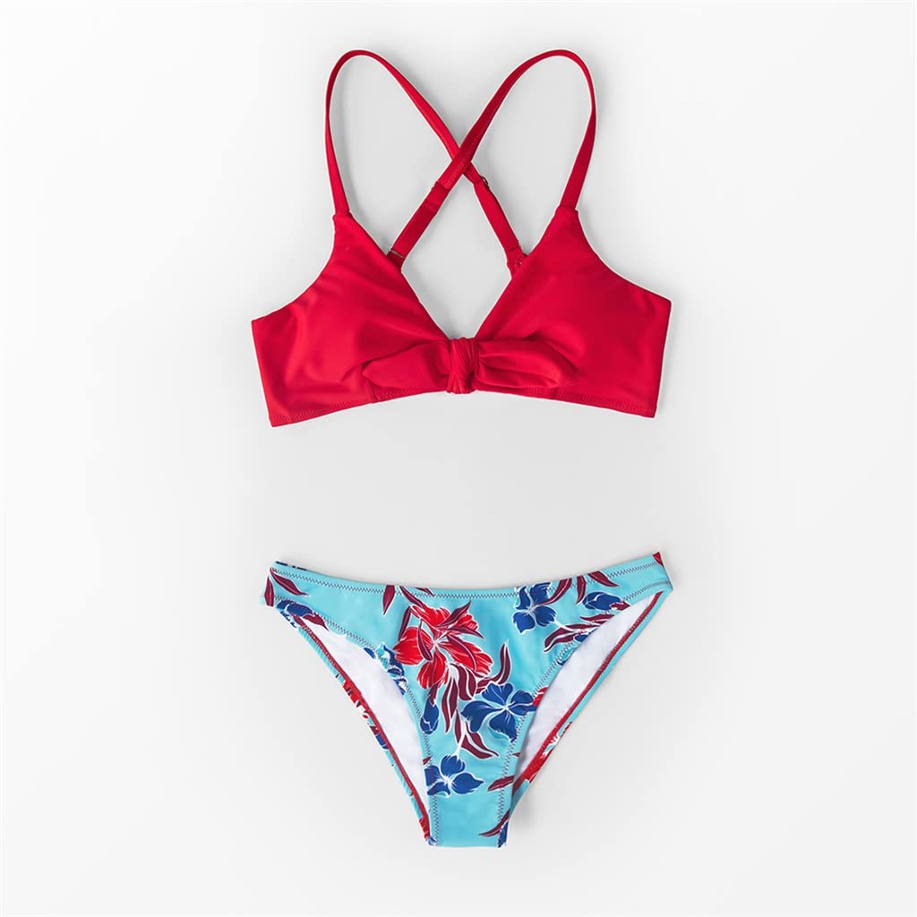 Bikini taille basse avec nœud maillot de bain deux pièces réglable - 5