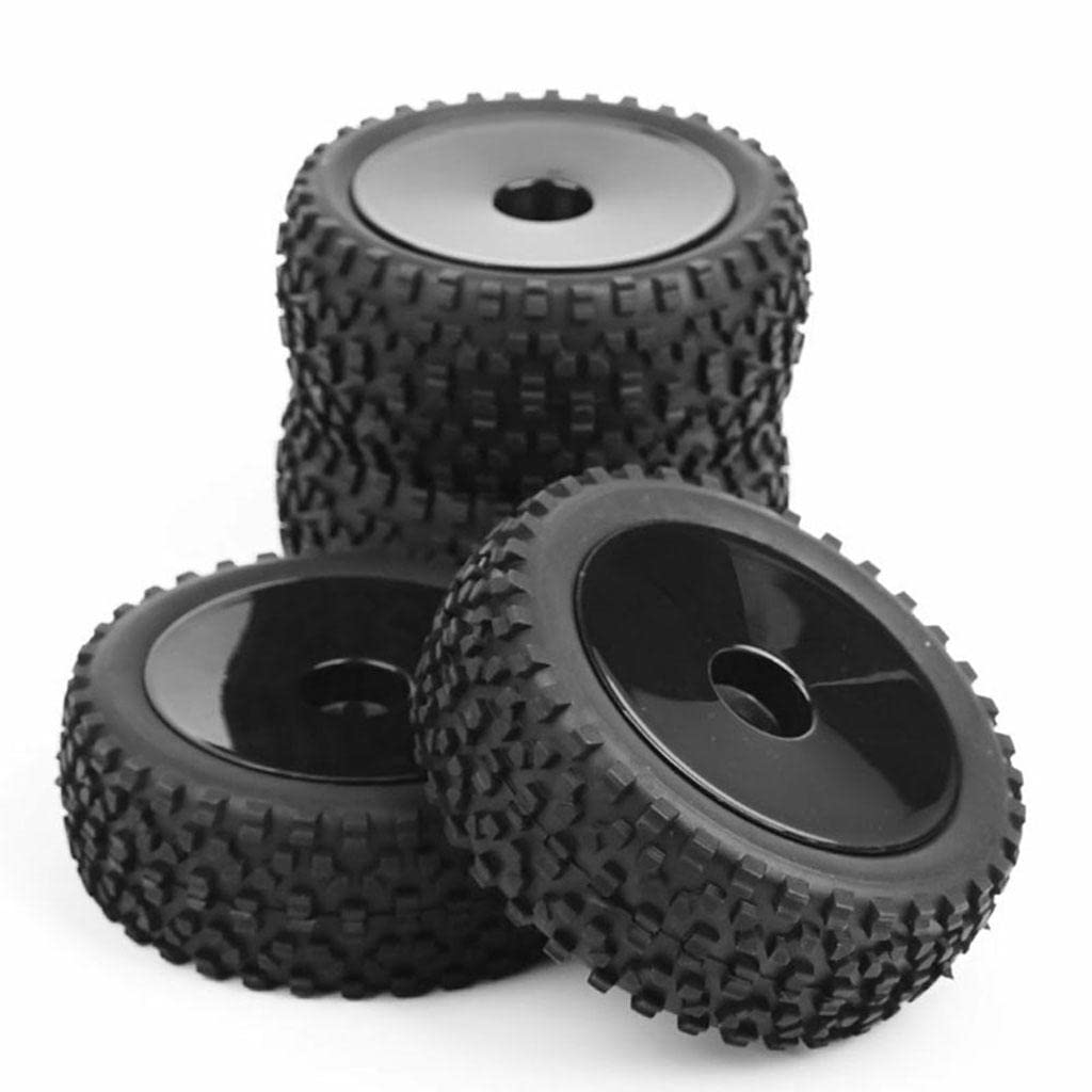 Harilla Neumáticos Traseros Mejorados para :10. Pieza de Vehículo de de Modificada. de 12 Mm. 4 Neumáticos para Coches RC, Negro