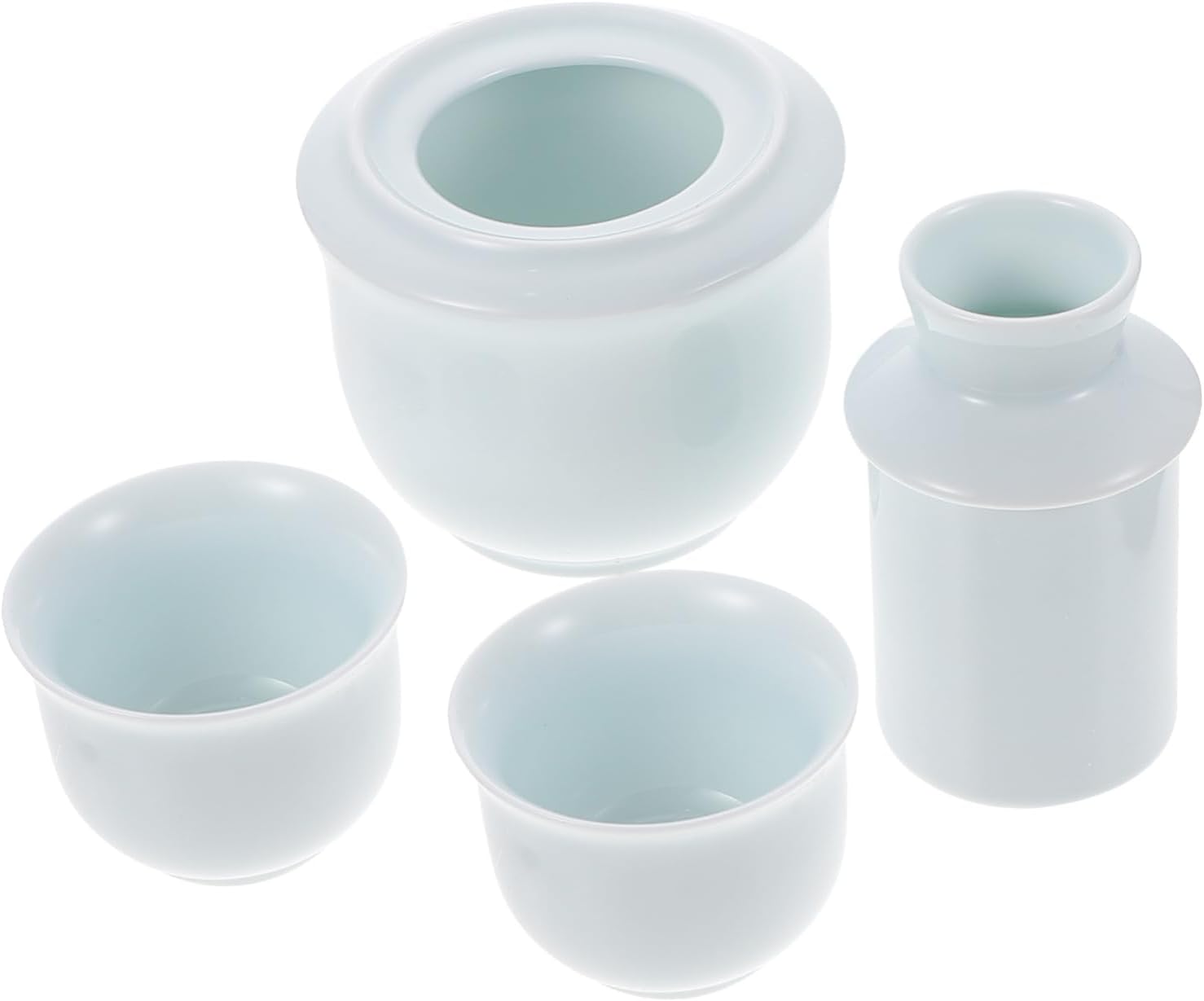 Traditional Chinese Wine Warmer Set Cups and Saucers for Tea Parties Decor