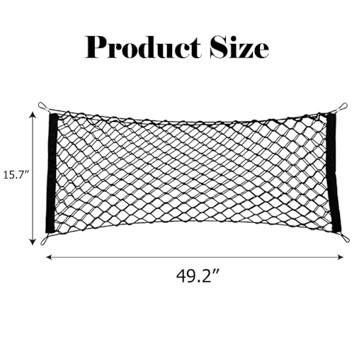 QKWL Car Rear Net, Cargo Net, Sturdy and Durable, Suitable for Most Vehicle Models, It is Used to Secure and Store Items That are Prone to Tipping and Rolling in The Trunk (XL)