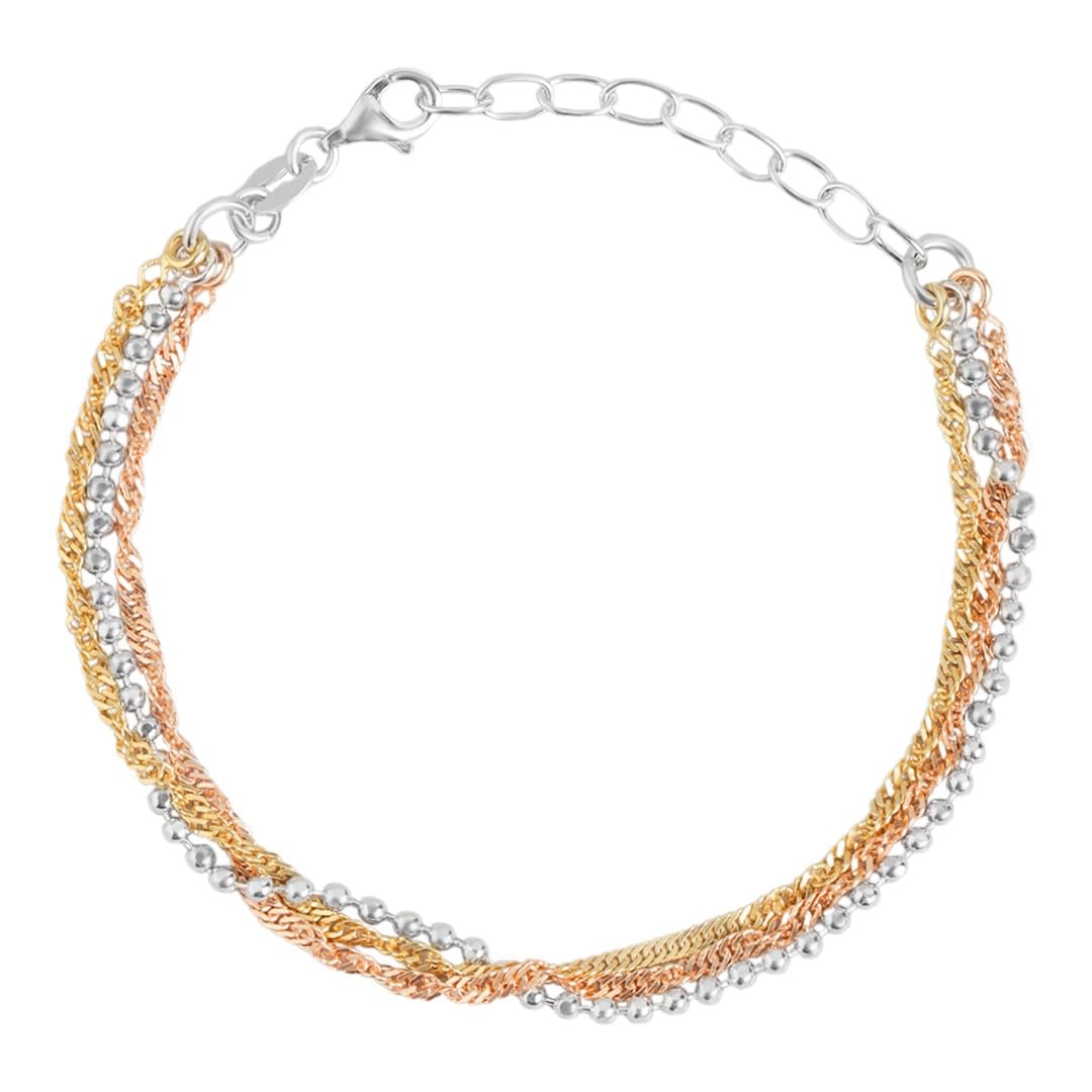See full amazon price history chart for ZAVYA 925 Sterling Silver Minimal Modest Triple Tone Plating Chain Bracelet | | Gift for Women and Girls | With Certificate of Authenticity and 925 Hallmark ZAVYA 925 Sterling Silver Minimal Modest Triple Tone Plating Chain Bracelet | | Gift for Women and Girls | With Certificate of Authenticity and 925 Hallmark (B0CVL47KF9) Amazon Price History, Amazon Price Tracker