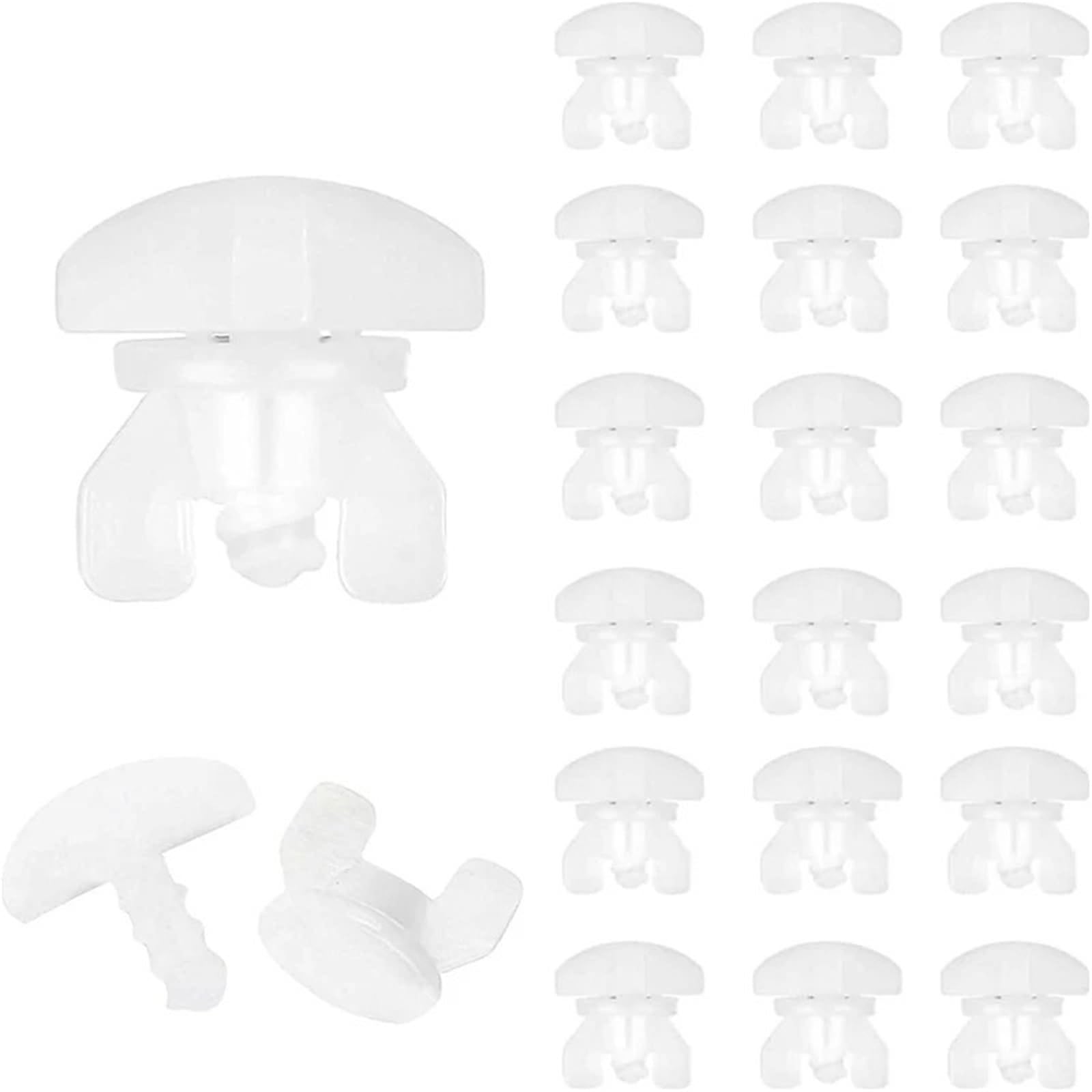 Xinglongs Curtain Track Rollers 120/240pcs White Plastic Curtain Track Stoppers Easy Installation Drapery Rails Sliding Gliders Fasteners For Window Shower Curtain Tracks(240pcs)