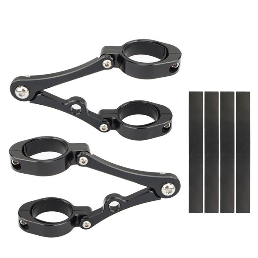Riloer 1-Paar Motorrad Modifizierte Scheinwerfer CNC Halterungen Passend für H-arley H0N-DA K-awasaki S-uzuki Y-amaha B-S-A Modelle mit 39/41 Gabelrohr Durchmesser, Head Light Montagehalterungen