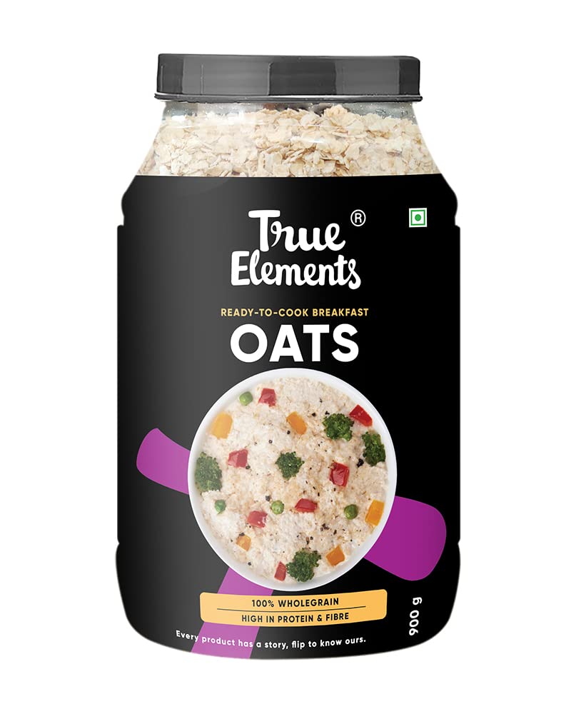 True Elements Oats 900g - 5-min Quick Cooking Oats | 100% Wholegrain | Gluten Free | High Protein Oats | Healthy Breakfast Essentials (B084RPPDY6) Amazon Price History, Amazon Price Tracker